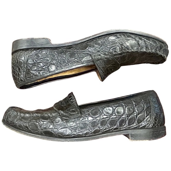 Zelli Genuine Crocodile Loafers | Handcrafted in Italy | Size 10 M main image 9